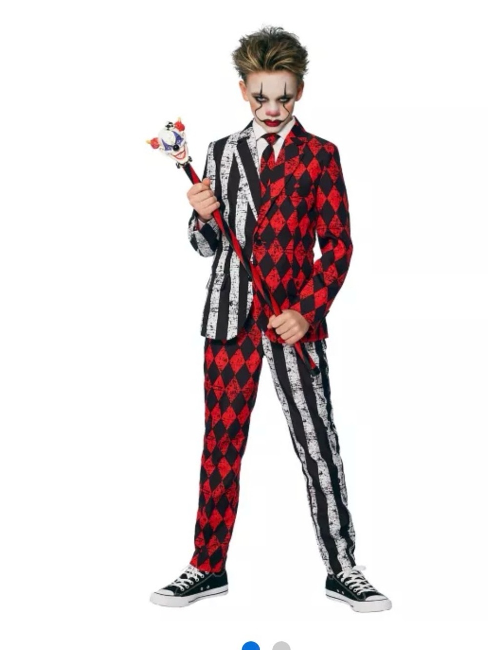 Spirit Red, Black & White Twisted circus suit